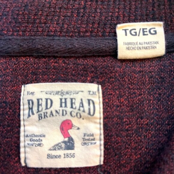 Bass Pro Shop Red-Head Brand - - waffle knit quarter zip sweater - Burgandy- XL - Picture 3 of 5